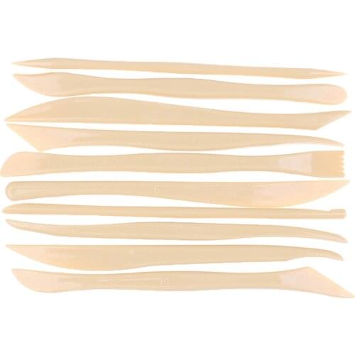 10 Pcs Plastic Clay Sculpture Knife Pottery Sharpen DIY Modeling Figurines Pottery Tools