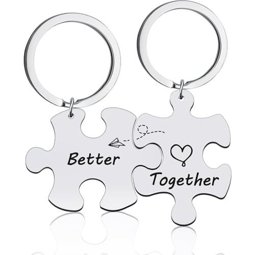2 Pcs Grey Anatomy Keychain (You Are My Person )Puzzle Keychain Lovers Best Friend Statement Car Key Holder Valentines Day Gift
