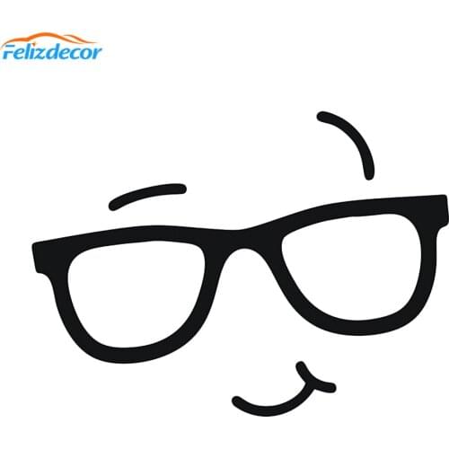 20*15cm Fusion Smily Logo Decal Car Bumper Decor Scooty Sticker Cool Smile Expression Waterproof Vinyl White / Black L977