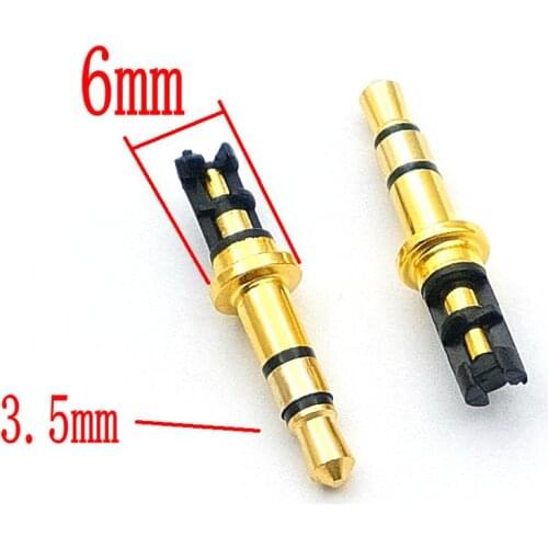200pcs Gold plated Headphone 3.5mm stereo Audio Male Plug Connector Solder