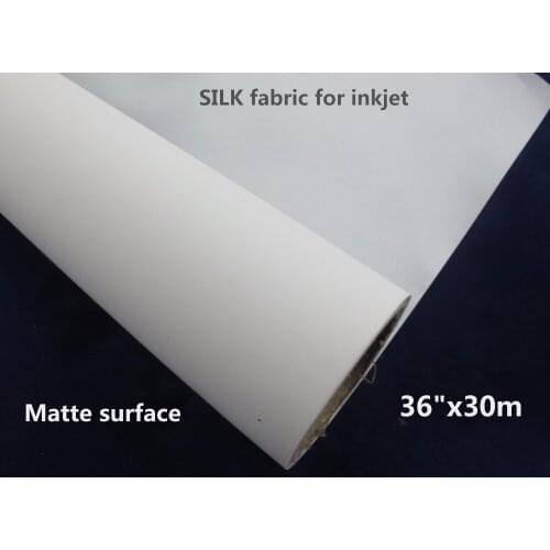 36"*30m matte inkjet silk canvas with smooth waterbased coating for inkjet