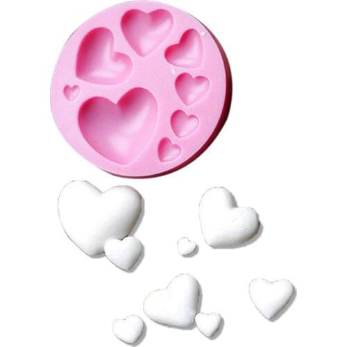 3D Silicone loving heart Shaped Baking Mold Fondant Cake Tool Chocolate Candy Cookies Pastry Soap Moulds 3D Cake Bakeware Mold
