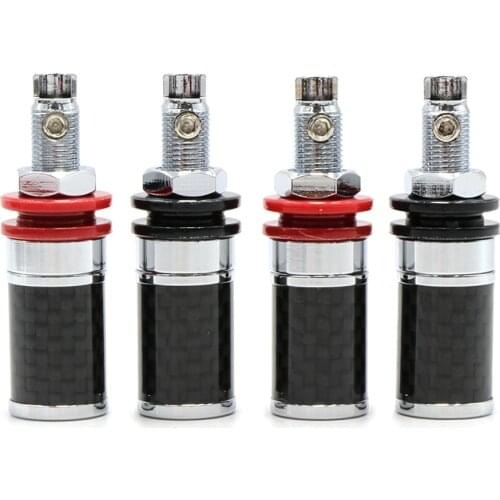4Pcs/lots Rhodium Plated Carbon fiber Amplifier Speaker Terminal Binding Post,speaker socket,audio socket,socket speakers
