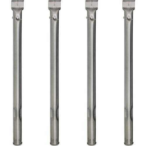 4 Pcs Universal Straight Pipe Stainless Steel BBQ Gas Grill Tube Burners Parts Replacement Accessories Fit for Charbroil