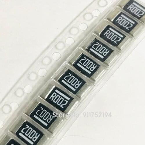 50PCS/LOT Alloy resistance 2512 R001 R002 R005 R008 R010 R015 R020 R025 R050 R100 SMD Resistor Samples kit 10 kindsX5pcs=50pcs