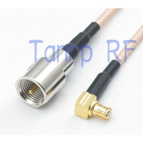 6in FME male plug to MCX male right angle RF adapter connector 15CM Pigtail coaxial jumper cable RG316 extension cord