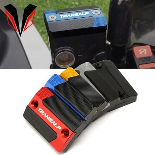 For HONDA TRANSALP 700 600 650 XLV Motorcycle Accessories CNC Aluminum Front Brake Fluid Reservoir Cover Oil Cap 2021 2020