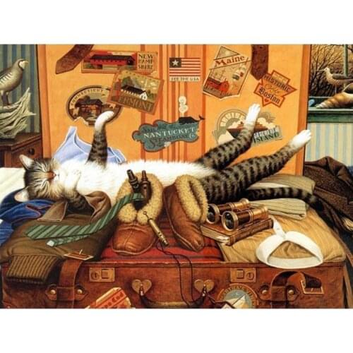 New Full Square Diamond Mosaic Cat 5D DIY Diamond Painting Animal Diamond Embroidery Cross Stitch Resin Drill Home Decor ll121