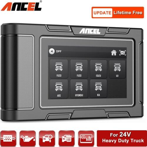 ANCEL HD3100 Heavy Duty Truck All System Engine Scan Print Report Asian US Truck HD3200 OBD2 Automotive Scanner Diagnostic Tools