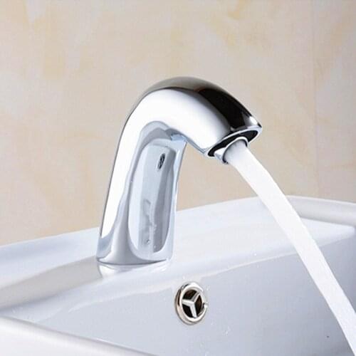 Touchless bathroom basin Sense faucet,brass Intelligent infrared sensor faucet,DC/AC hot and cold Automatic induction mixer tap