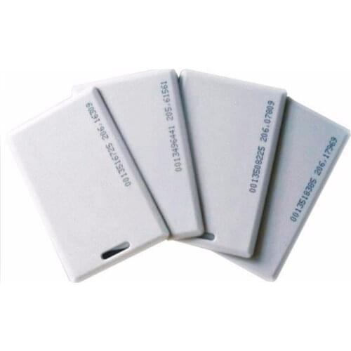 Free shipping 100pcs/lot Access control thick id card 125k/Thick EM4100 125 KHZ ID card, white