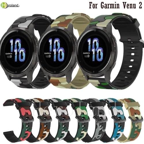 Colorful Silicone 20mm 22mm Watchstrap Band For Garmin Venu 2 Sport Smart Wristband Bracelet For Ticwatch Pro 3 Wriststrap Belt