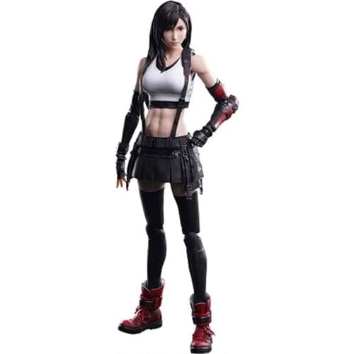 Anime Game FF VII Tifa Lockhart Cloud Strife Action Figure Collection Play Arts Kai Figurine PVC Playarts Model Hot Kids Toy