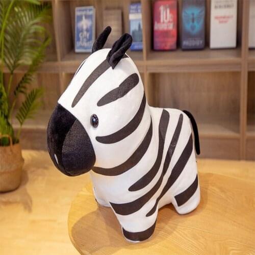 Hot Nice Real Life Zebra Plush Toy Simulation Cute Horse Animal Toys for Child Kids Soft Creative Pillow Home Decor Lovely Gift