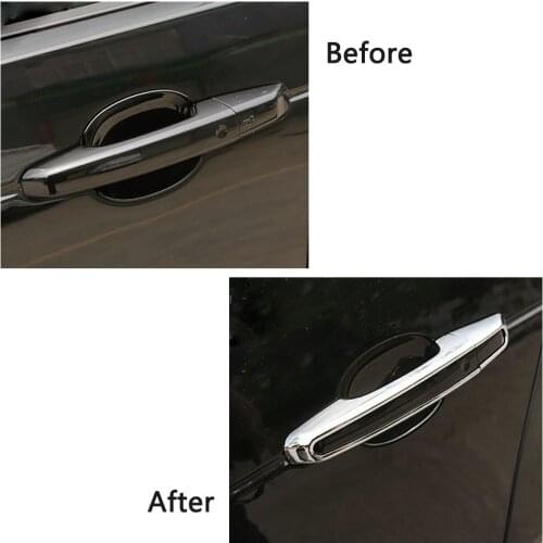 Chromium Styling Fitment For Jaguar E-PACE XE XF X260 XFL F-Pace Chrome Exterior Side Door Handle Bowl Cover Moulding Trim