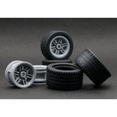 Technic parts Building Blocks Car Wheels Cross Hole 43.2x22MM MOC Truck Tire model Accessories technic Bulk Bricks Toys for kids