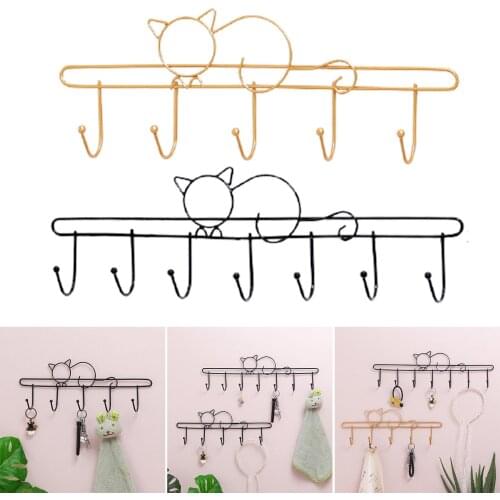 Hook Simple Wrought Iron Door Key Hook Home Living Room Bedroom Kitchen Decoration Coat Hook TUE88