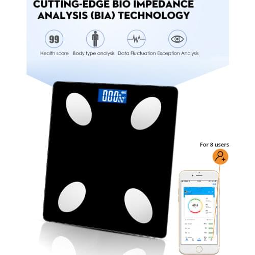 Hot New Fat Scale Bathroom Smart Electronic BMI Composition Accurate Mobile Phone Bluetooth Analyzer LED Digital High-definition