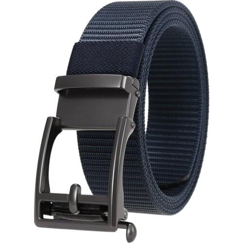 Men Belts Quick Release Automatic Buckle Belt Soft Real Nylon Sports Accessories HM2021001