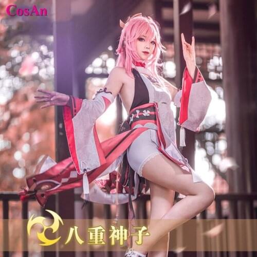 New Game Genshin Impact Yae Cosplay Costume Female Cute Fashion Combat Uniform Full Set Activity Party Role Play Clothing XS-XXL
