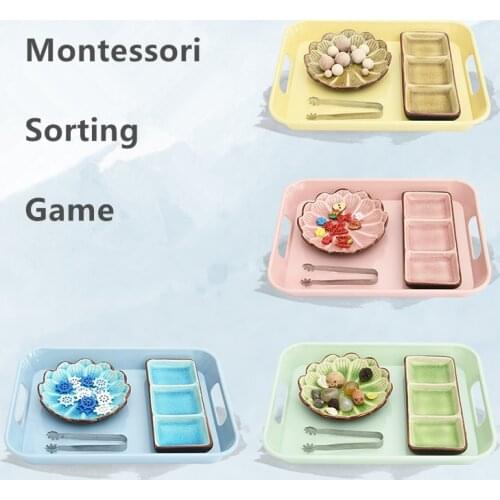 Montessori Educational Toys Kids Sorting Game Hand Works Color/ Shape/ Size Learning Tools Preschool Equipment for Preliminary