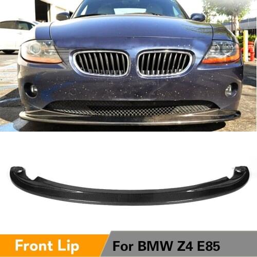 Carbon Fiber Front Bumper Lip Spoiler Splitters for BMW Z4 E85 Convertible Coupe 2-Door 2002 - 2008 Car Styling