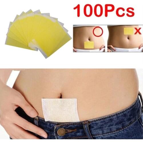 100pcs Weight Slimming Patch Sleep Burning Fat Loss Magnets Slim Patch Pads Detox Adhesive Sheet(Size: Say goodbye to big belly)