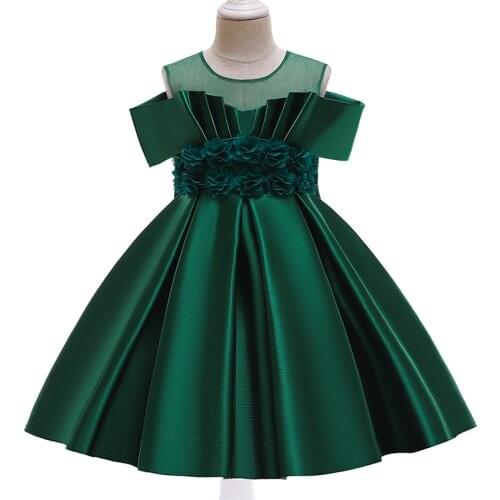 PLBBFZ Girl Gown Flower Birthday Vestido Kids Dresses For Girls Clothes Children Costume Colorful Stitching Princess Dress