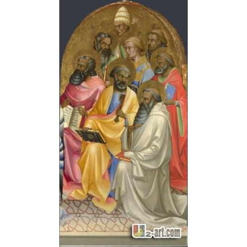 Canvas Prints (San Benedetto Altarpiece) by Lorenzo Monaco home decor high quality painting printing Religion-241 (16*32 inch)