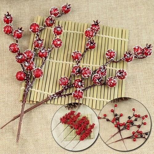 Christmas Berry Artificial Pine Cone For Christmas Decoration Fake Flower Artificial Pine Tree Branch DIY Home Party Decor
