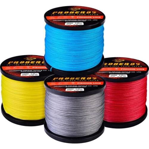 500M PE Fishing Line 16 Stands 16 Weaves Braided Wire Available 40LB-300LB PE Line Tackle Red Blue Yellow Green Package