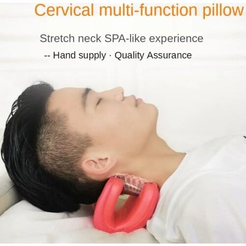 Necksaviour Massage Cervical Spine Pillow Neck Shoulder Back Support Press Relax Pain Pillow Cushion Headache Relief Pillow