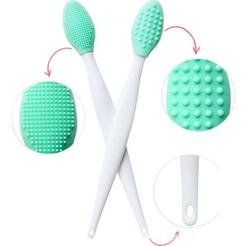 Silicone Exfoliating Lip Brush Double-Sided Soft Lip Exfoliator Tool Lip Scrub