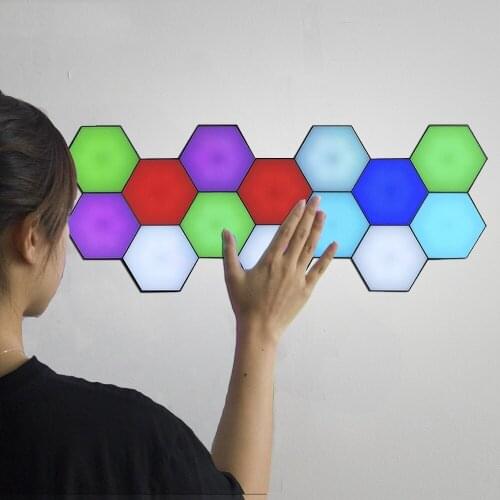 Modern RGB LED Night Light for Home Deco Quantum Modular Sensitive Lamp Touch Helios Lighting Indoor Bedside Magnetic Nightlight