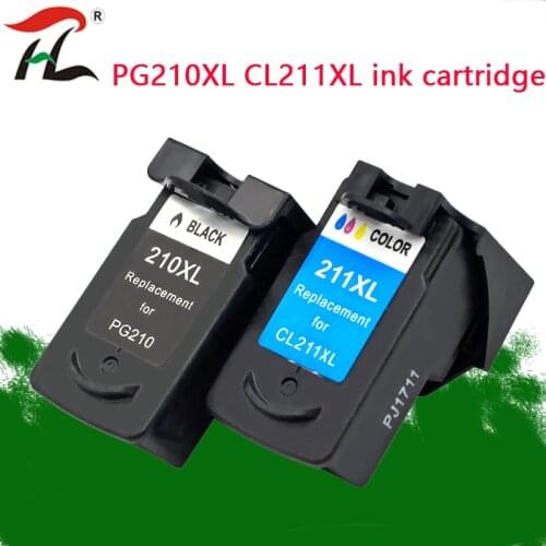 YLC PG210 210 CL211 for Canon PG210XL CL211XL 210 Ink Cartrdige For Canon Pixma IP2700 IP2702 MP240 MP250 MP260 MP270 printer