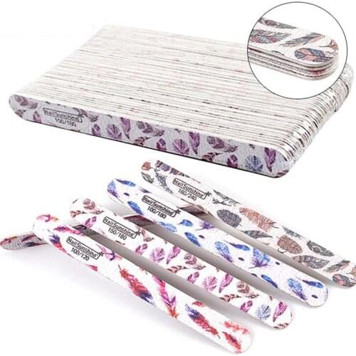 1Pc Professional Nail File Nail Buffer Half-Moon Watercolor Painting Grinding Polishing Sanding Buffing Pedicure Nail Art Tools