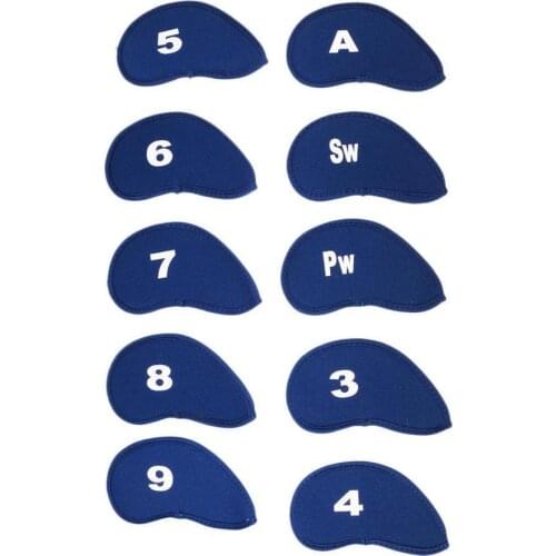 10pcs/set Golf Club Cover Golf Iron Head Protective Club Accessories Gear Golf Golf Cover Set Headgear Protective Portable Q8Y5