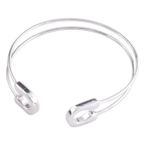 15PCS Bright Silver Color Copper Bangle Bracelets #92015