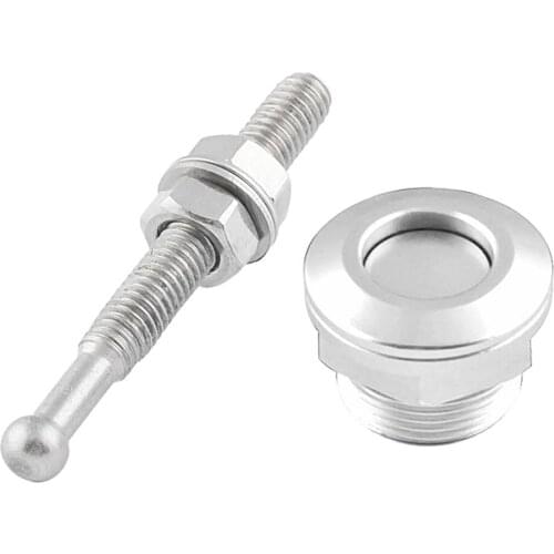 2x 7/8" Push Button Hood Pins Locking Kit Latch Quick Release Sliver