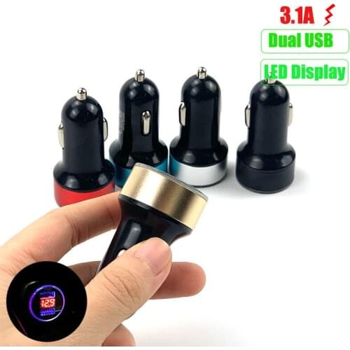 3.1A Dual USB Car Charger LED Display For Nissan Teana ALTIMA X-Trail Qashqai Livina Sentra Sylphy Tiida Sunny March Murano