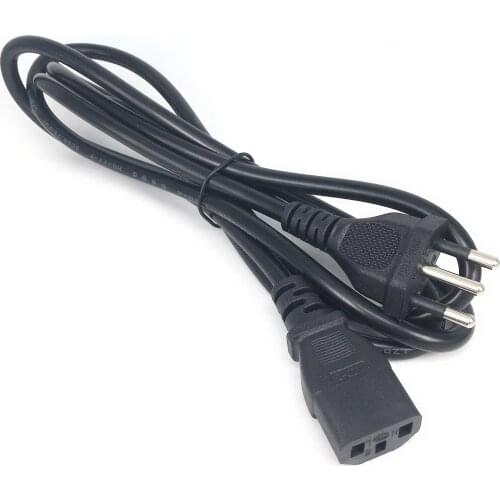 Brazil Power Cord BRA Plug IEC C13 Power Extension Cable 1.8m 5ft 18AWG For Desktop PC Computer PSU Antminer AC Adapters LCD TV