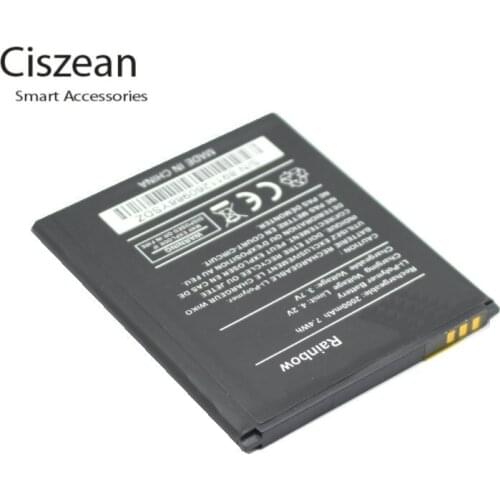 Ciszean 10x 3.7V 2000 mAh Replacement Rainbow Battery For Wiko RAINBOW Batterie Bateria Baterij Cell Phone Batteries