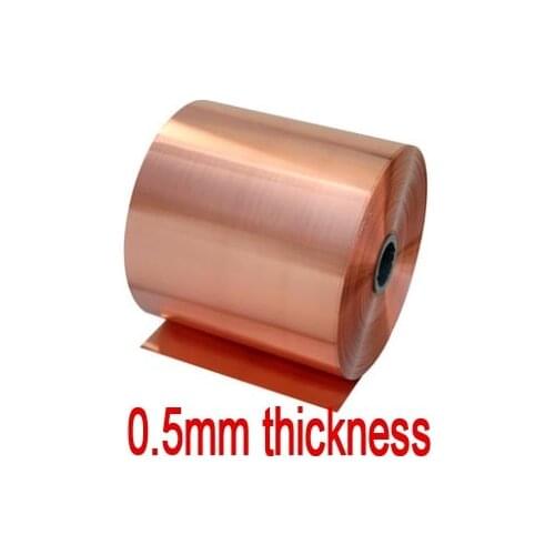 New 0.5mm thickness 200mm width Pure copper strip belt band 1 meter length Pure copper sheet Copper clad