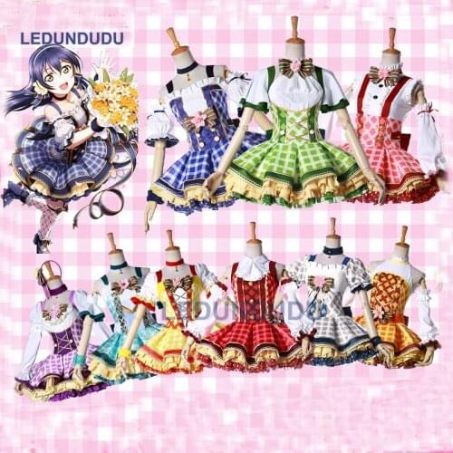 Lovelive 9 Members Bouquet Hand Flower Awaken Cosplay Eli Ayase Tojo Nozomi Lolita Dress Love Live Hanayo Uniform Costumes