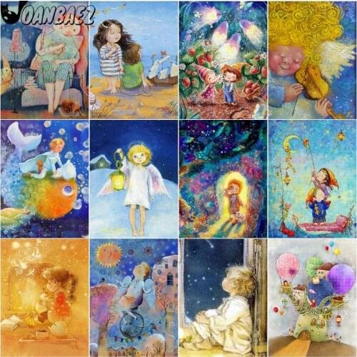 Cartoon Doll Diamond Painting Angel Mosaic Kit 5D Diy Cross Stitch Embroidery Handmade Inlaid Wall Decoration
