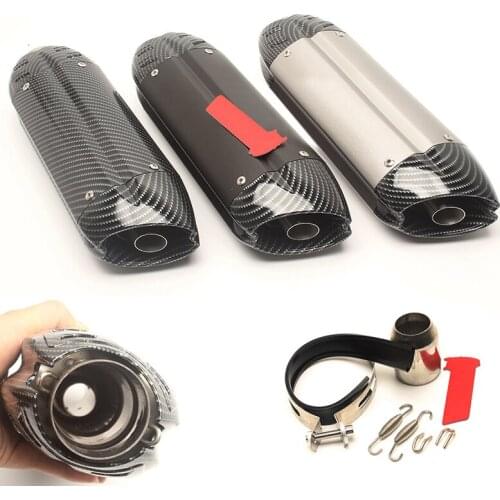 Motorcycle Exhaust Pipe Tip Muffler Exhaust Pipe For Universal Scooter Dirt Bike R3 R6 ZX10R ZX6R DUKE 250 390 NC700