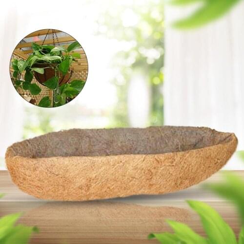Coconut Palm Wall Hanging Flower Pot Long Arc Shape Fiber Replacement Liner for Plastic Flower Pots Orchid Balcony Planting