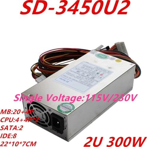 New PSU For R-Senda 2U Rated 300W Peak 400W Power Supply SD-3450U2