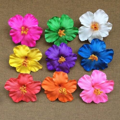 Flower 12 pcs Hula Girls Original Soundtrack Foam Hawaiian flower Hibiscus Flower bridal hair clip 9cm you pick flower jewelry