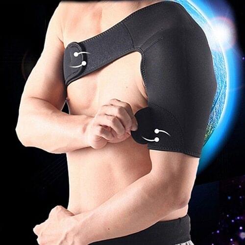 Unisex Adjustable Badminton Basketball Breathable Left Shoulder Support Pad Protector